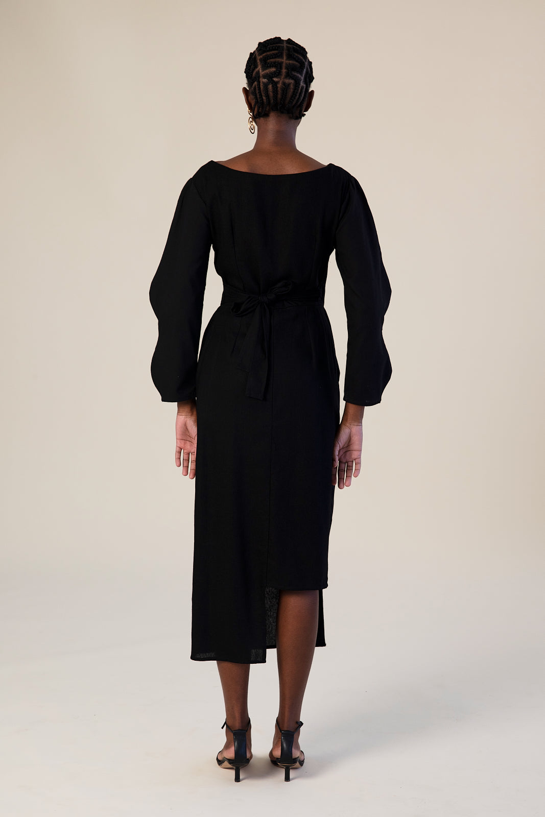 Two Wave Asymmetric Wrap Dress