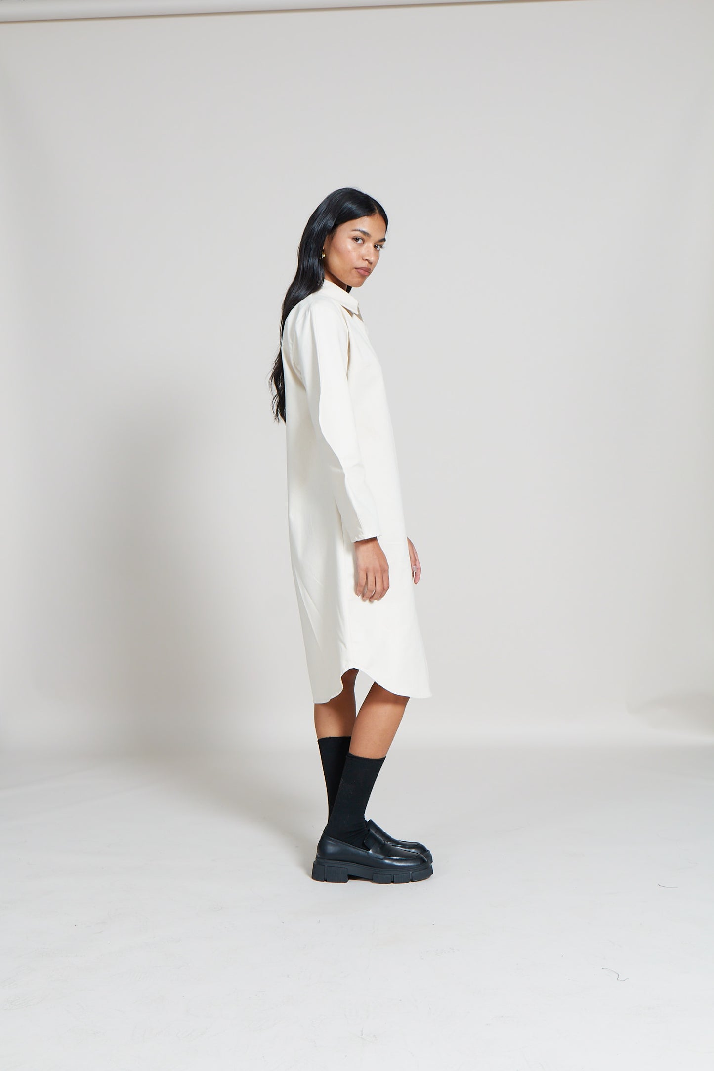 The Two Wave Sleeve Shirt Dress