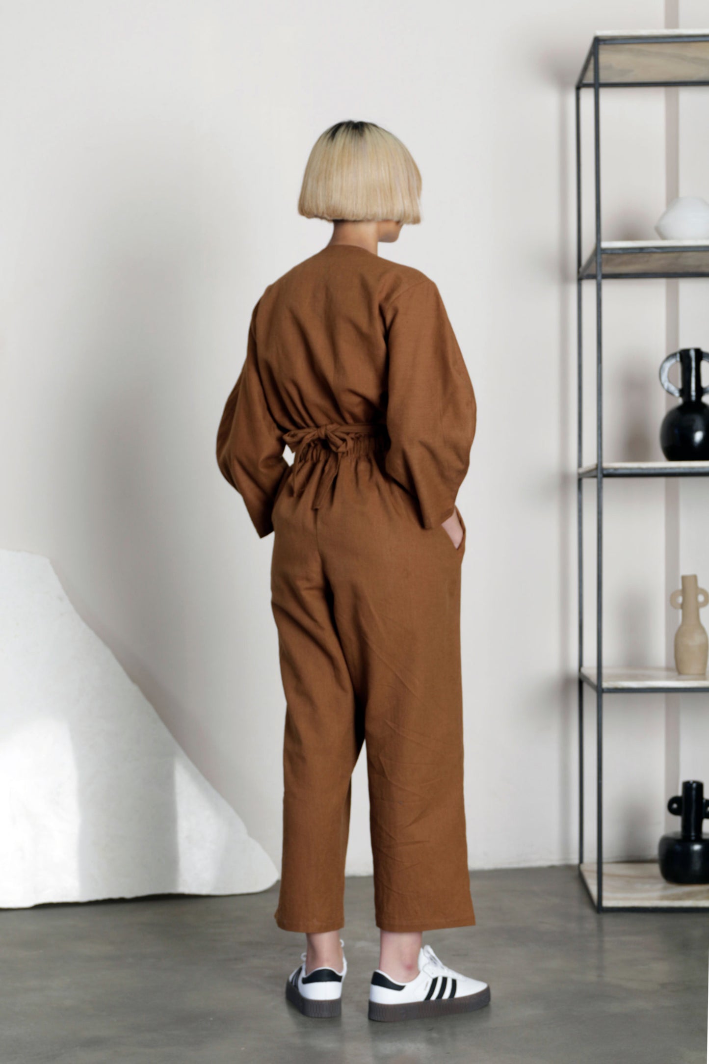 Oval Sleeve Jumpsuit