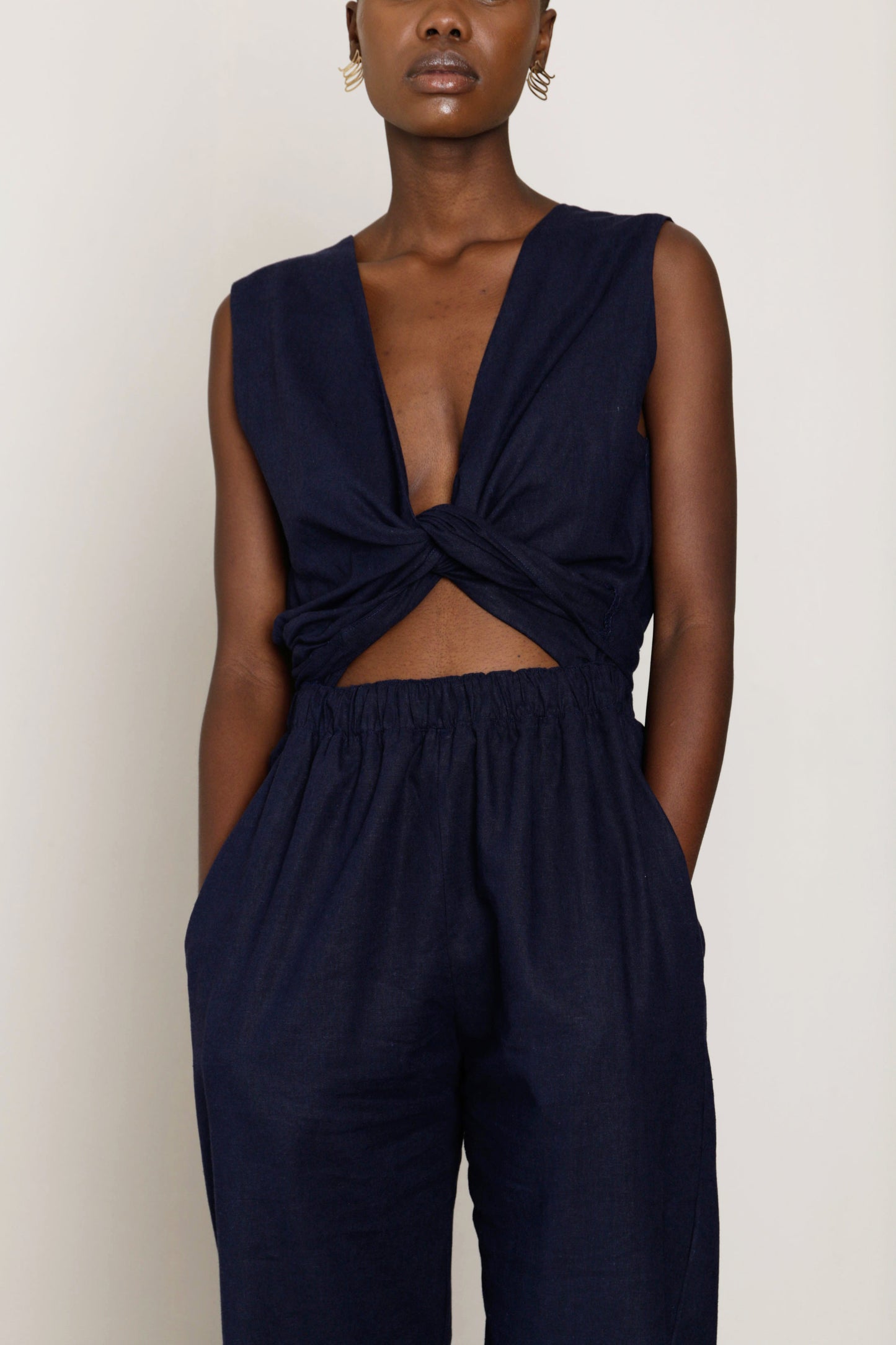 Sleeveless Wrap Jumpsuit