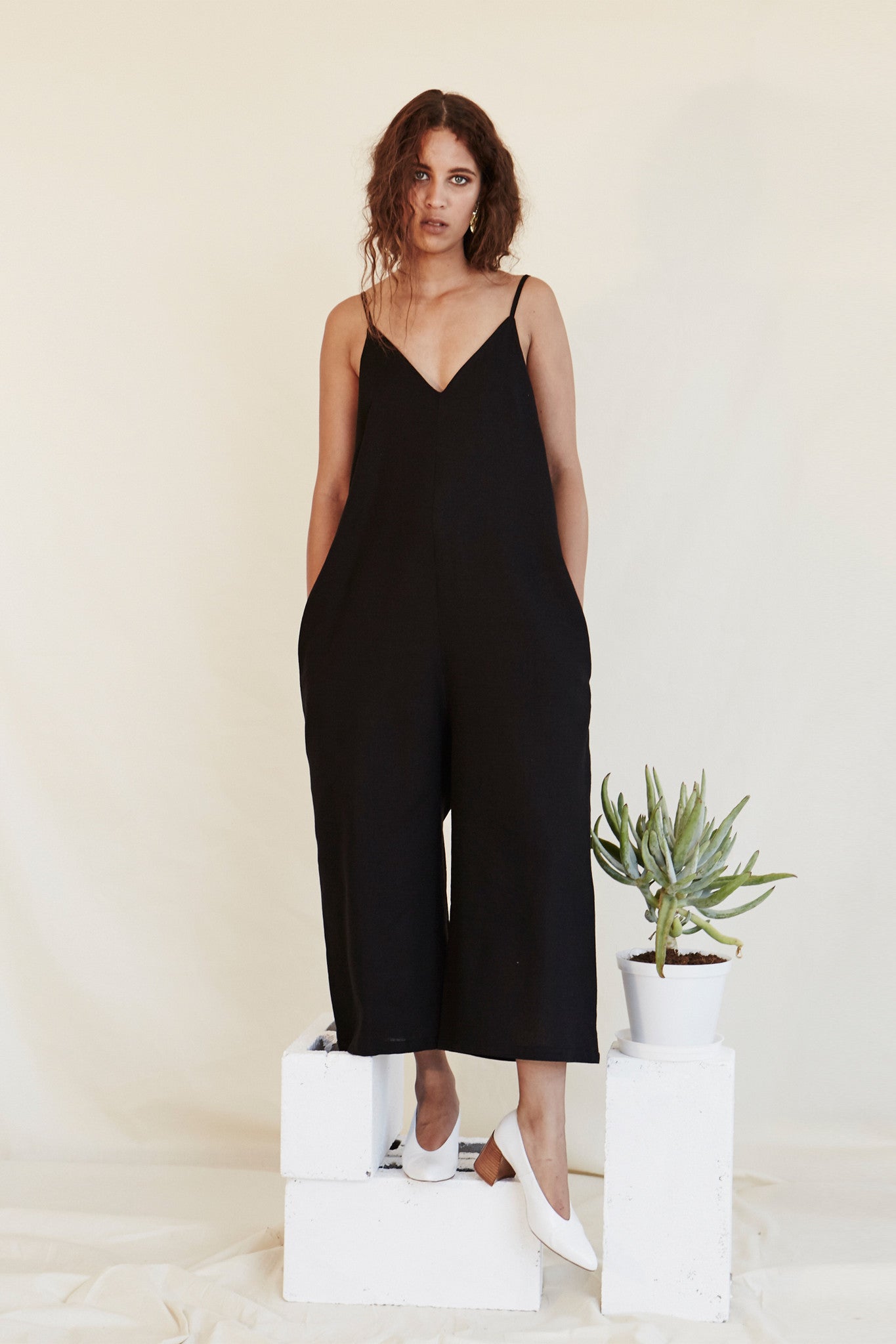 V- neck Jumpsuit