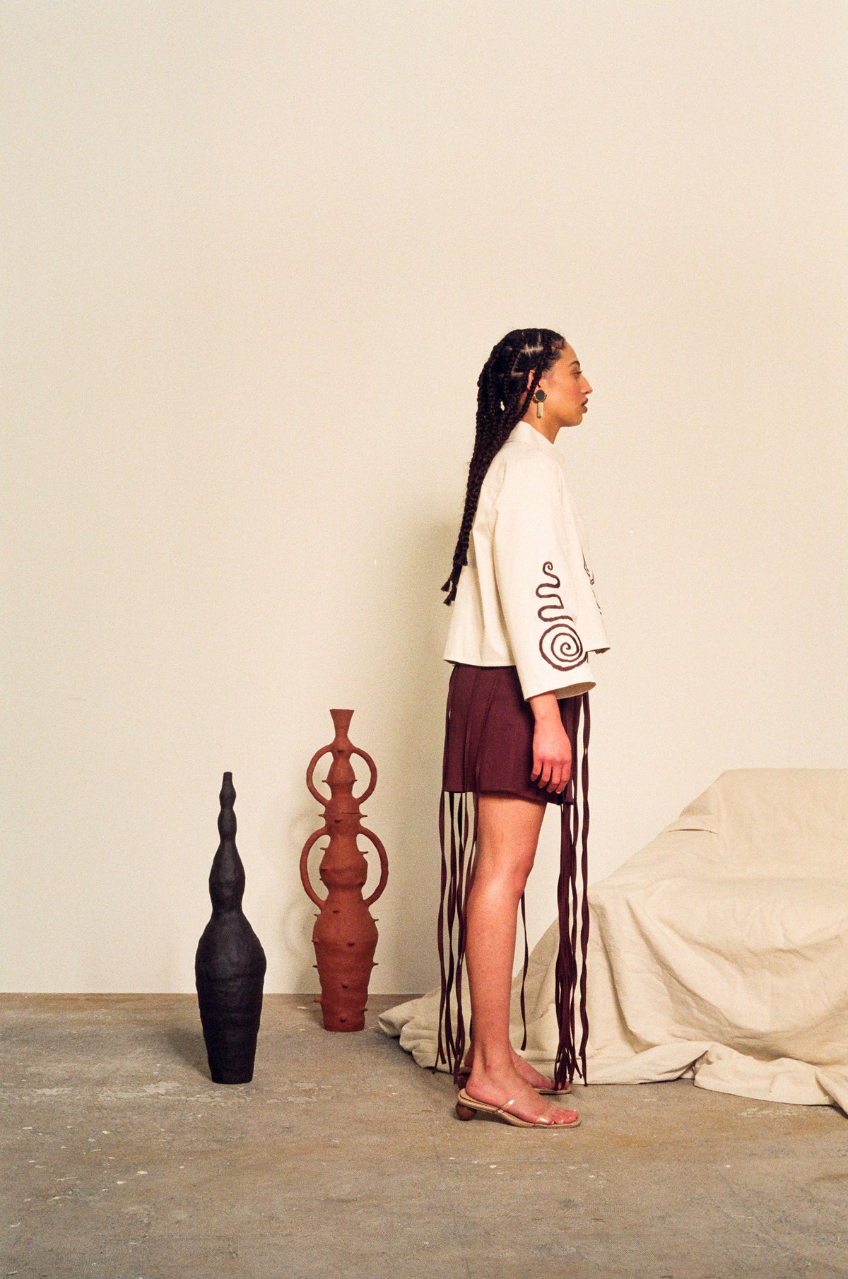 Tassel Mini Wrap Skirt