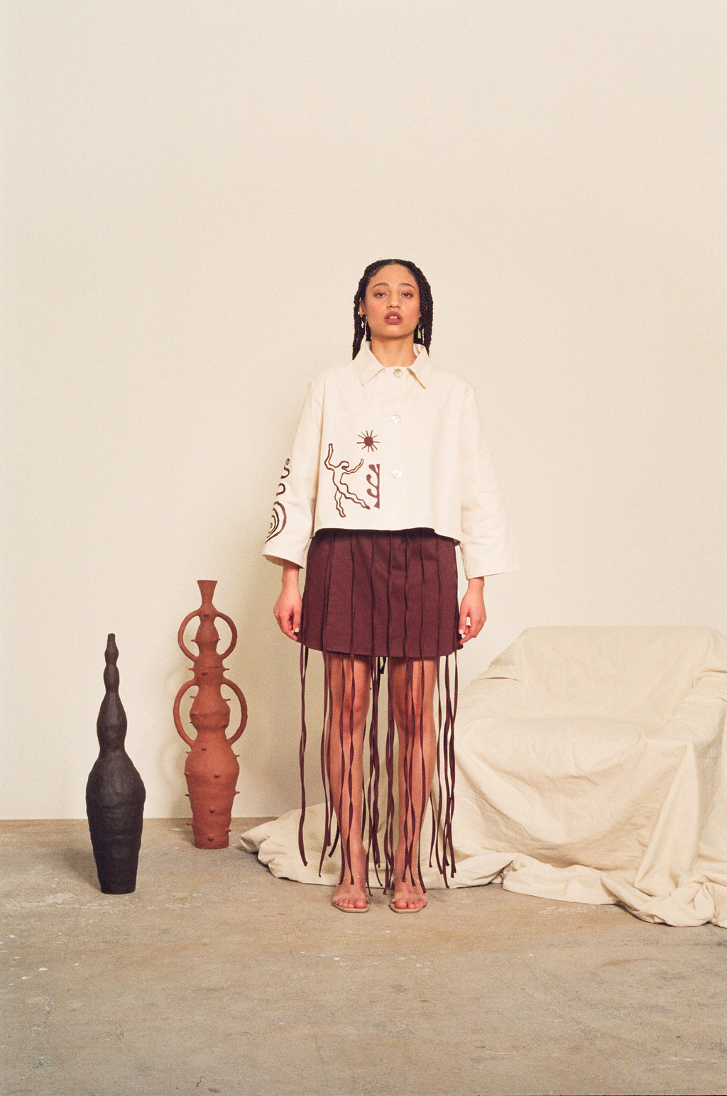 Tassel Mini Wrap Skirt