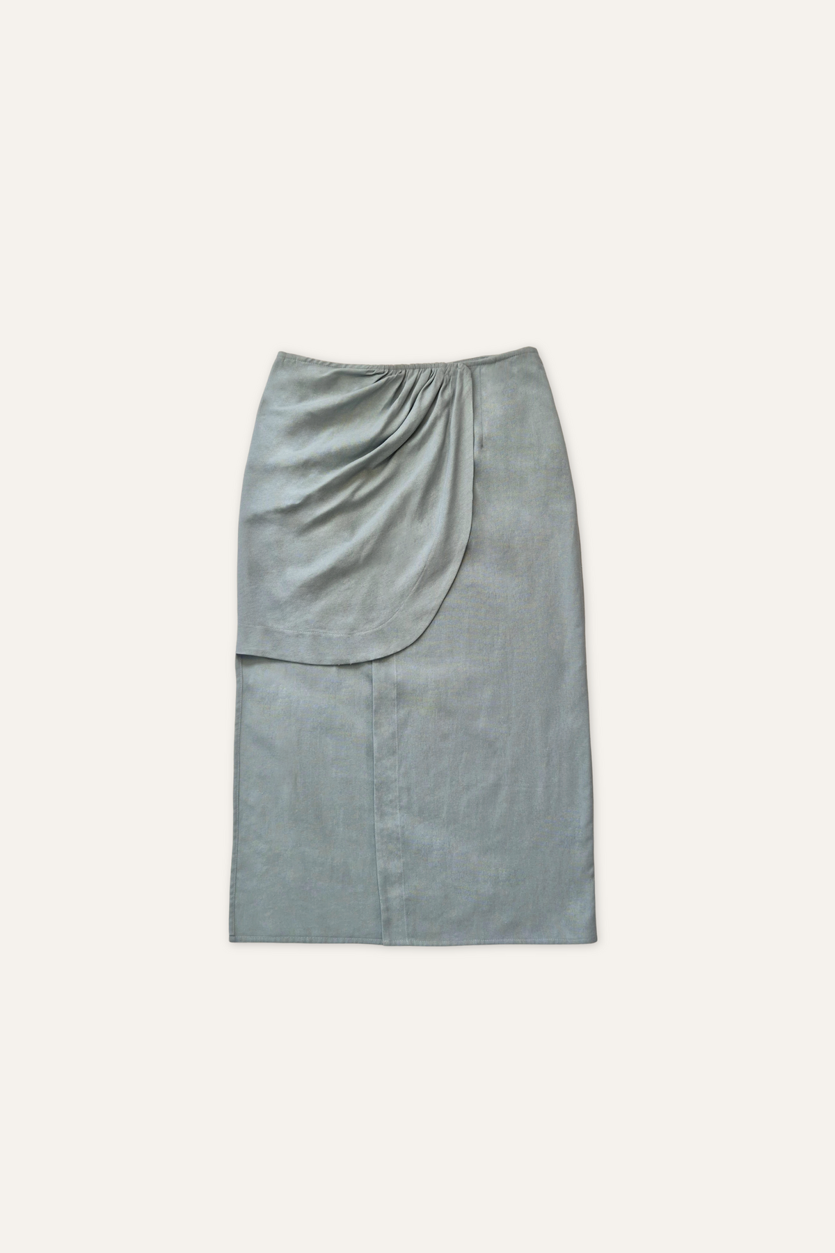 Draped Asymmetrical Wrap Skirt