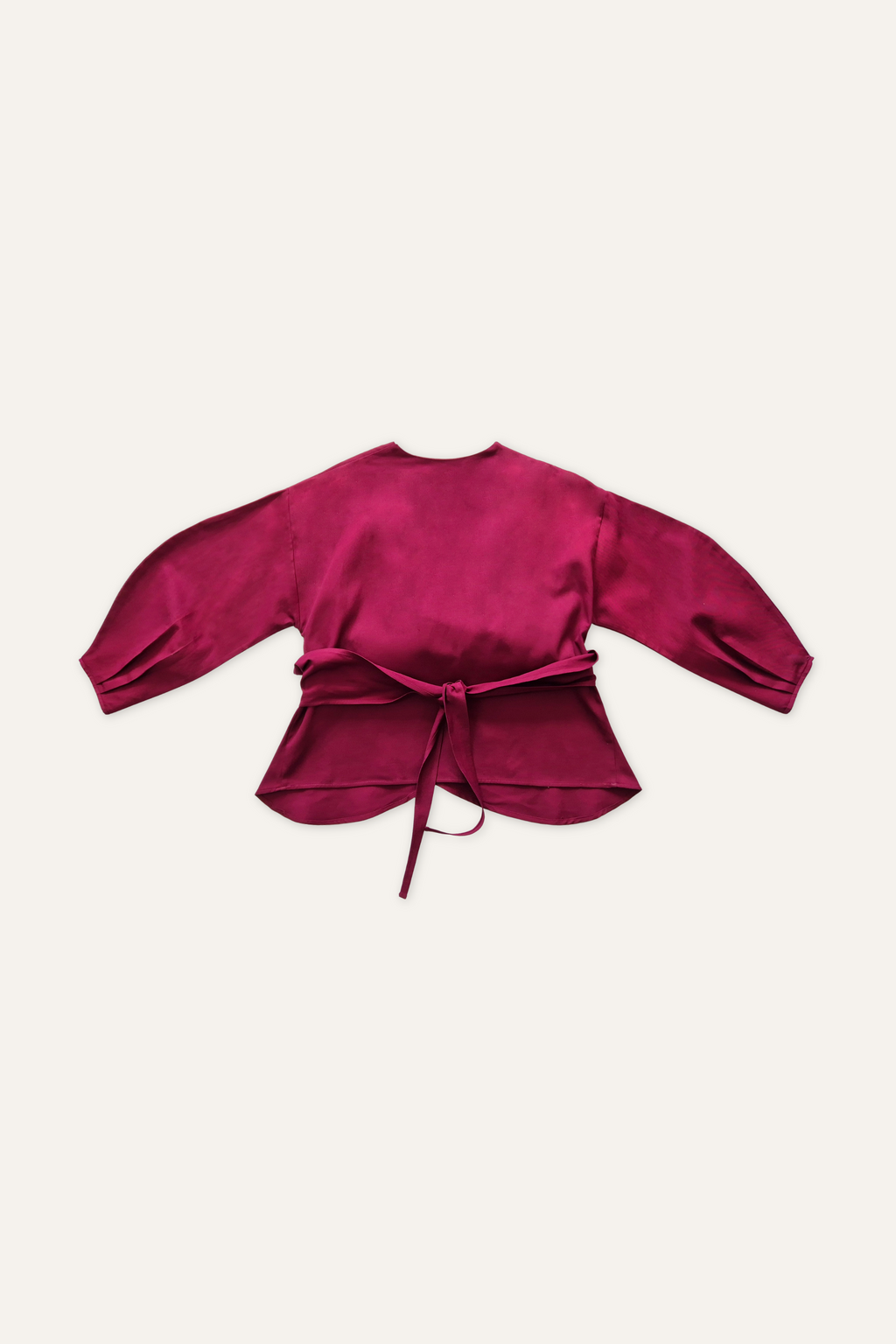 Oval Sleeve Wrap Top