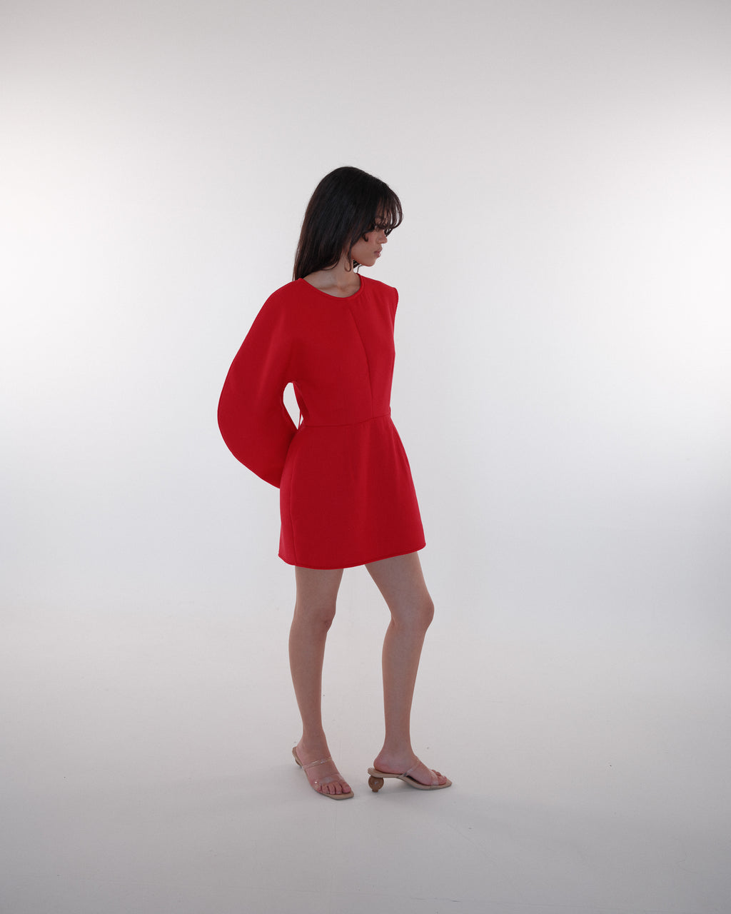 Sculptural Mini Circle Dress