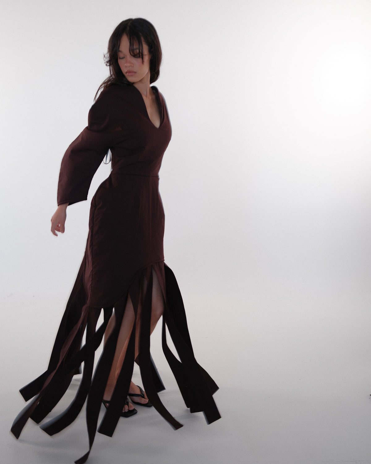 Clay Pot Curved Tassel Dress
