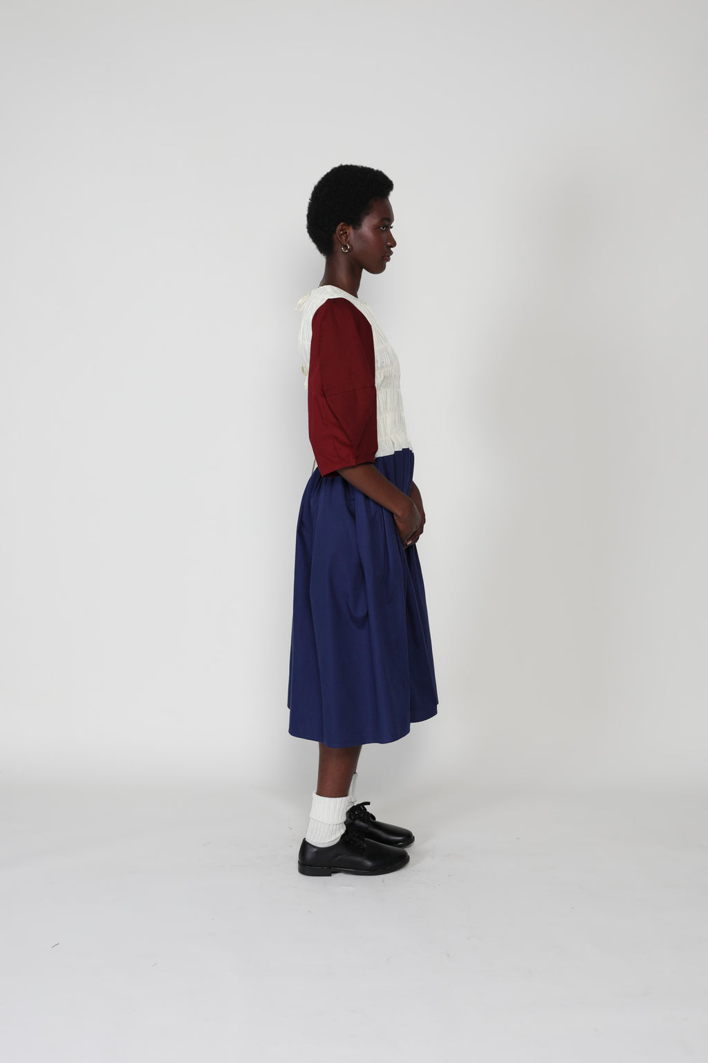 Belle Sleeve Gathered Elastic Dress