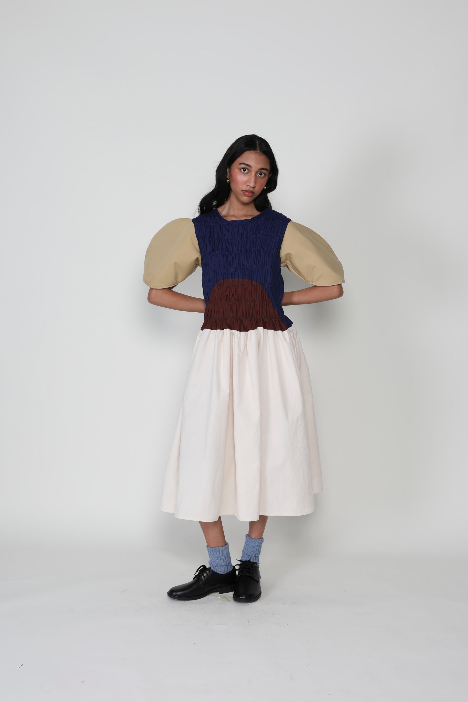 Claypot Gathered Elastic Dress