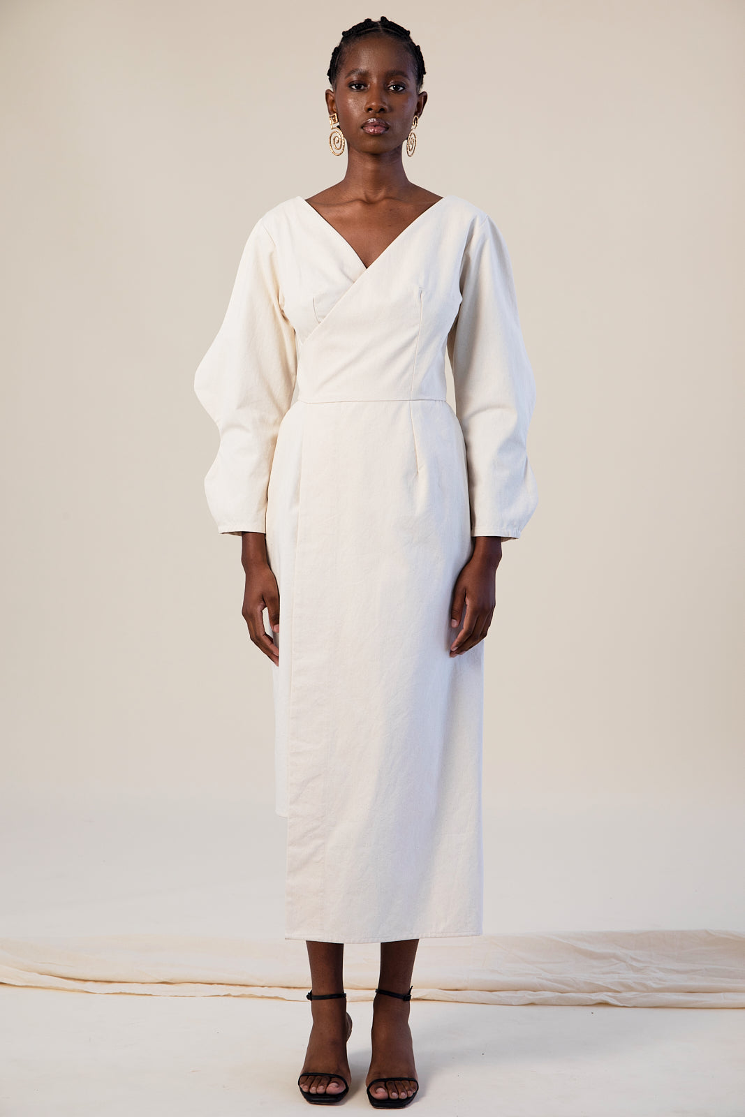 Two Wave Asymmetric Wrap Dress
