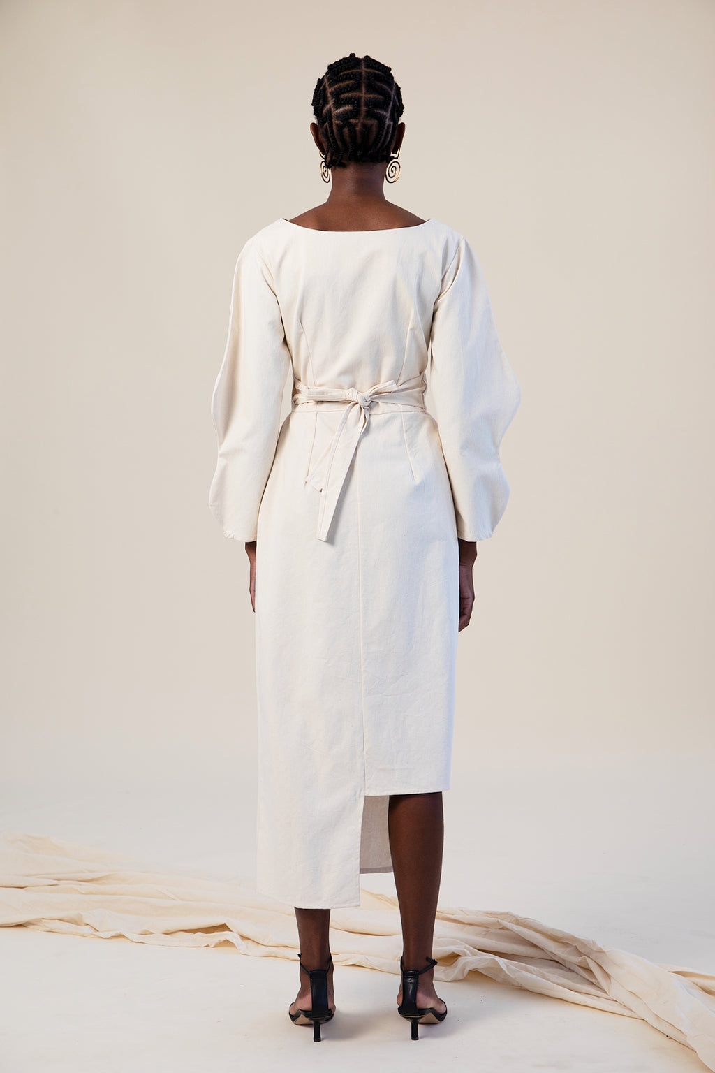 Two Wave Asymmetric Wrap Dress