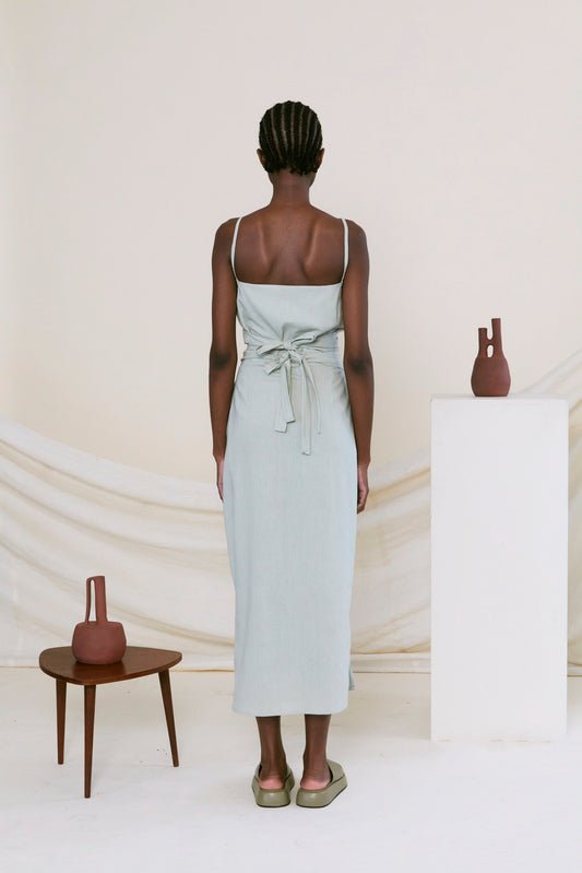 Strappy Wrap Pencil Dress