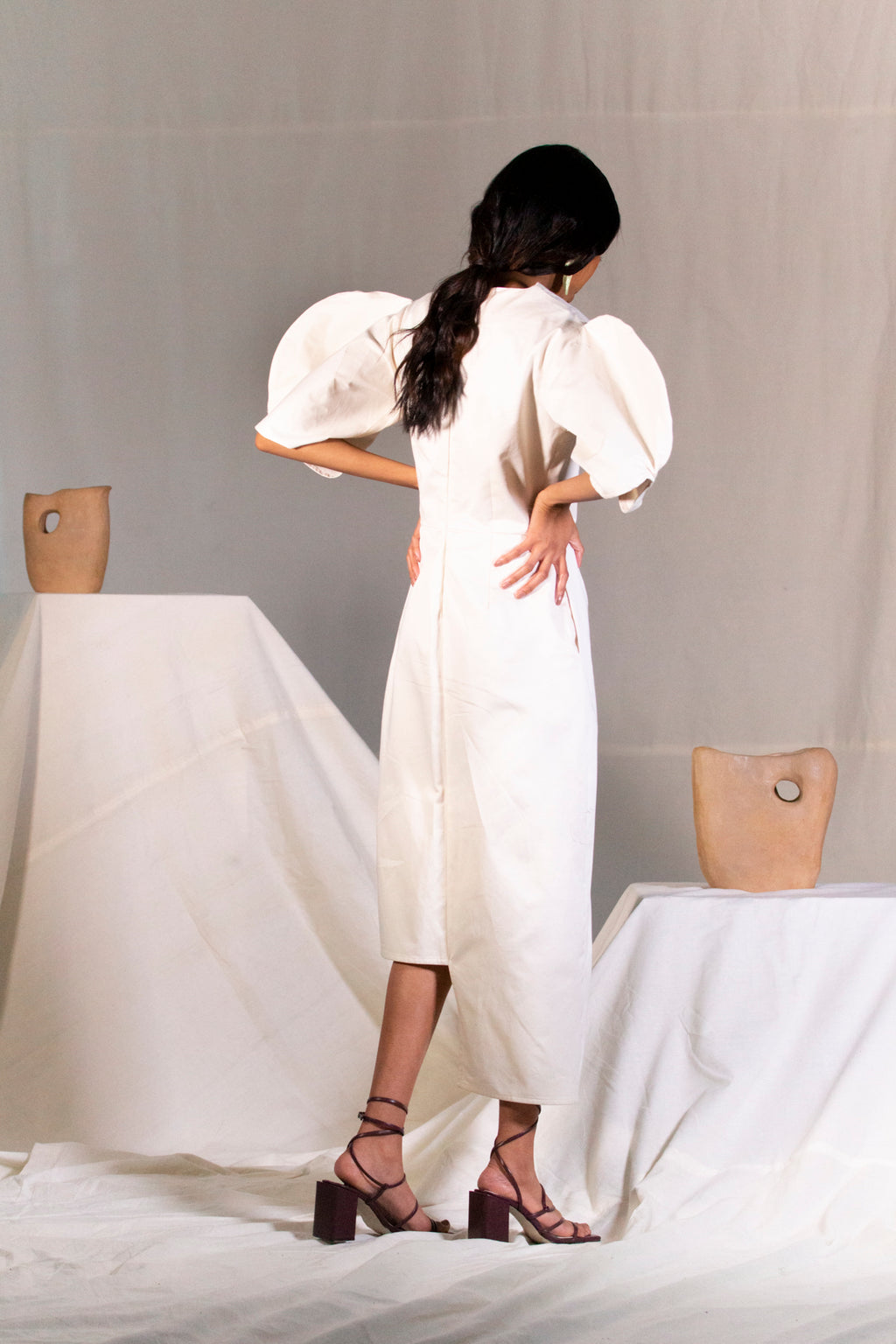 Clay Pot Sleeve Pencil Dress