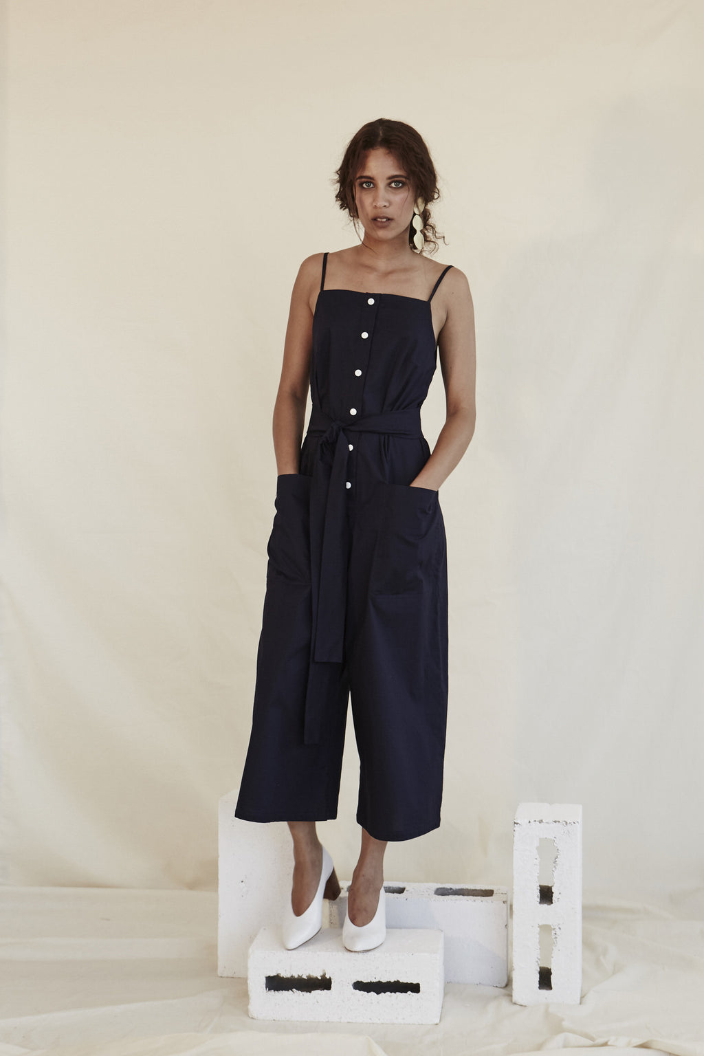 Button Down Jumpsuit