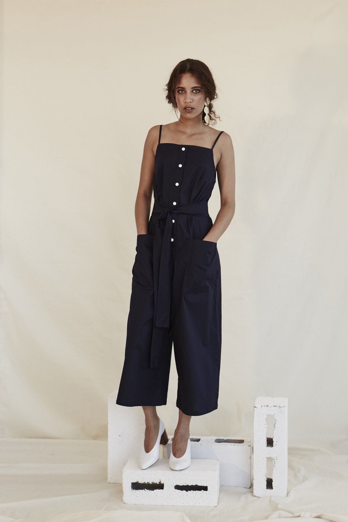 Button Down Jumpsuit