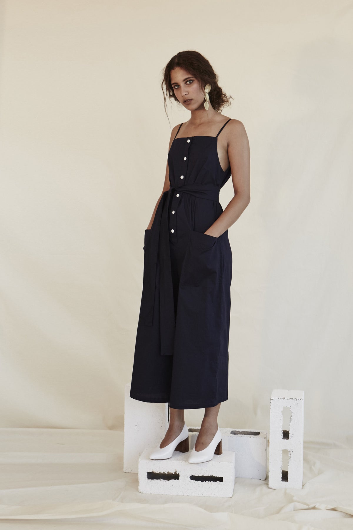 Button Down Jumpsuit