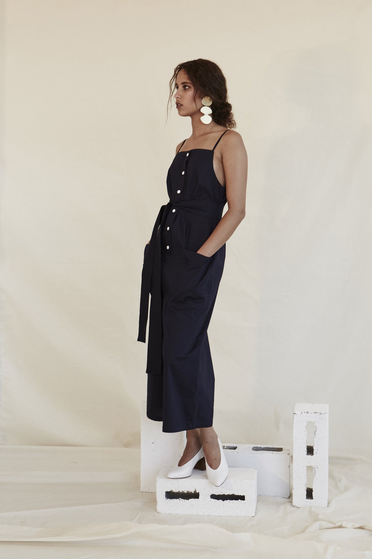 Button Down Jumpsuit