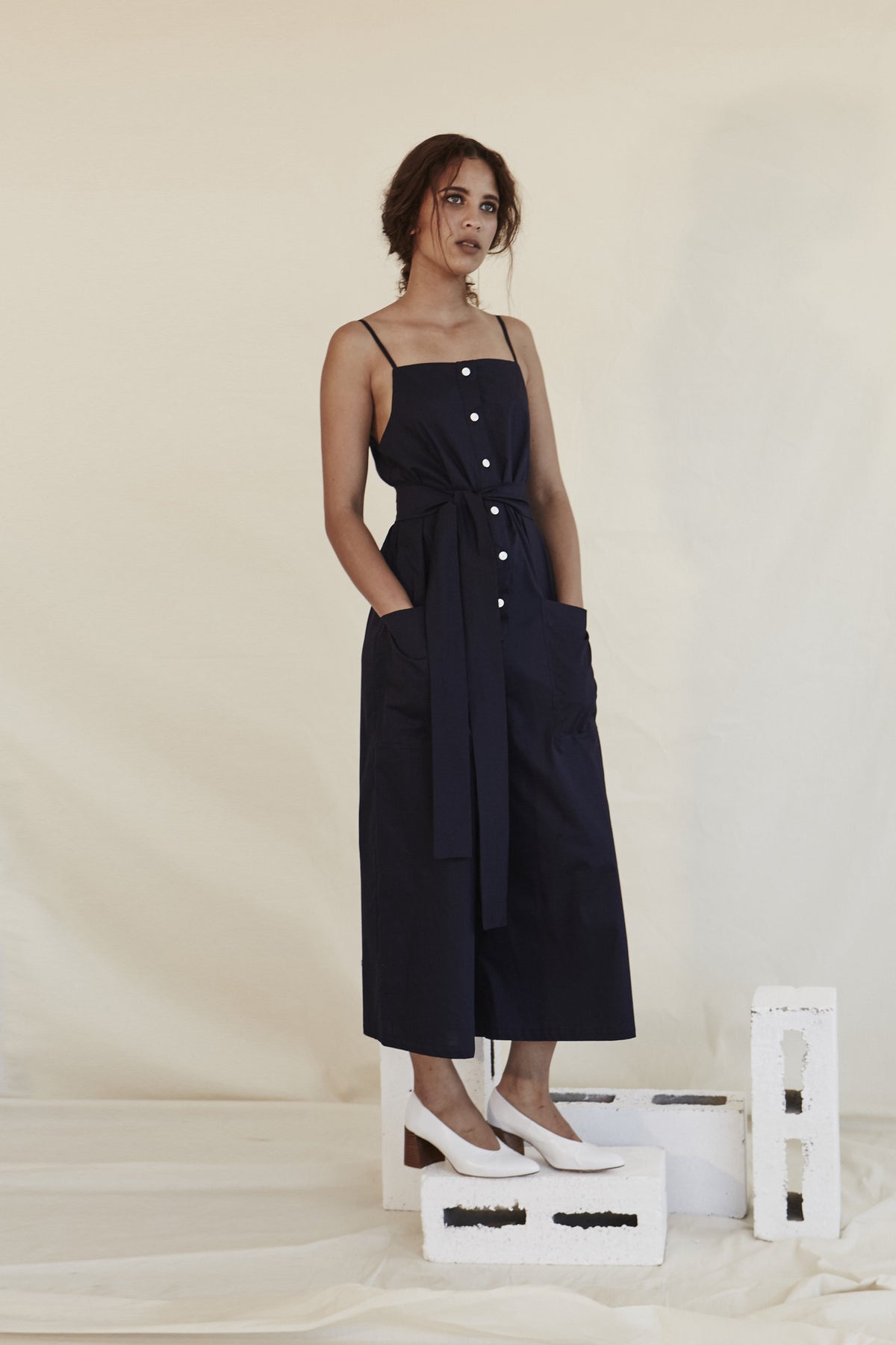 Button Down Jumpsuit